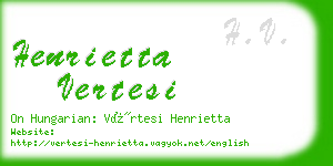 henrietta vertesi business card